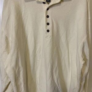 Structure Cream Polo Shirt‎ with Dark Buttons